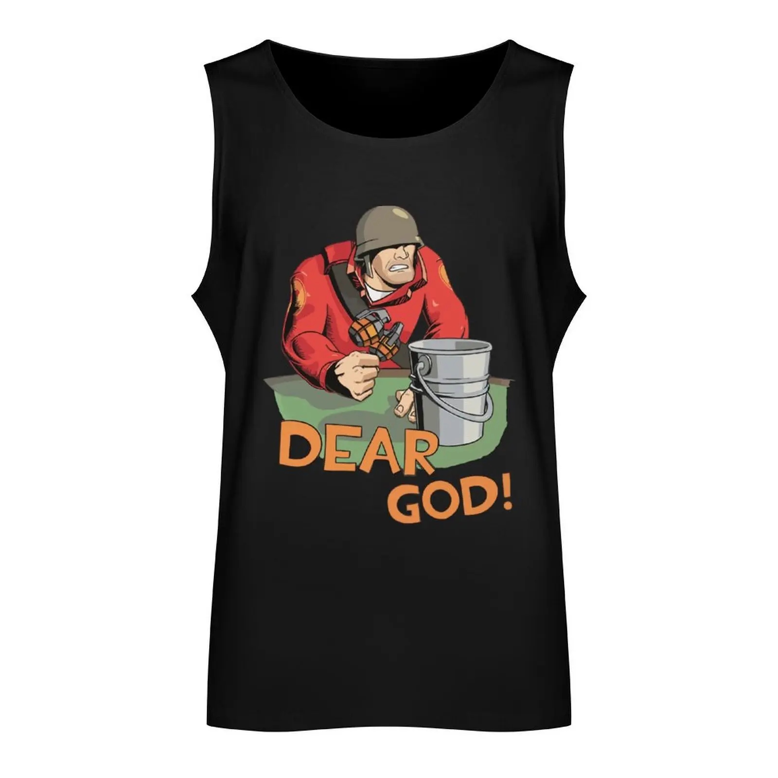 Team Fortress 2 Merch This Is A Bucket Shirt Tank Top T-shirt Men's gym Japanese t-shirt T-shirt men