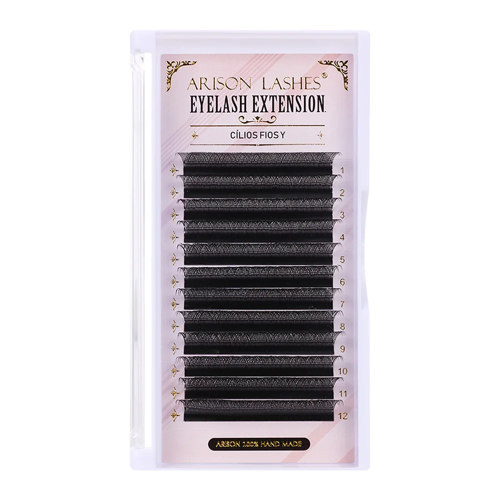 ARISON YY Shape Eyelash Extension C/D Curl High Quality Wimpers Individual Eyelashes Soft Natural Invividual Lashes Wholesale