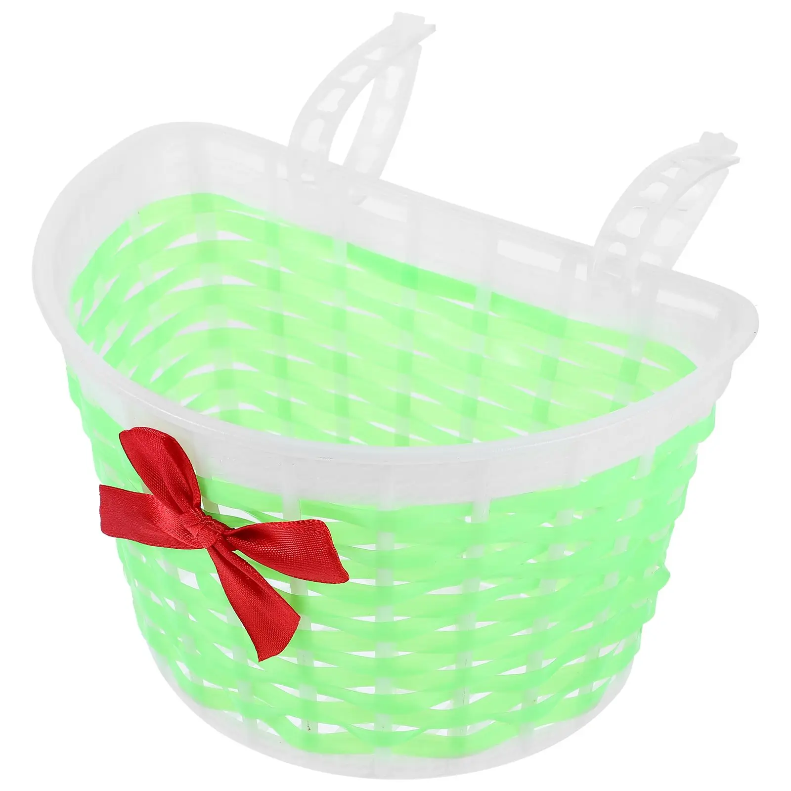 

Scooter Basket Bike Children Storage Green Woven Eco Friendly Portable Easy Install Random Style No Accessories Bike