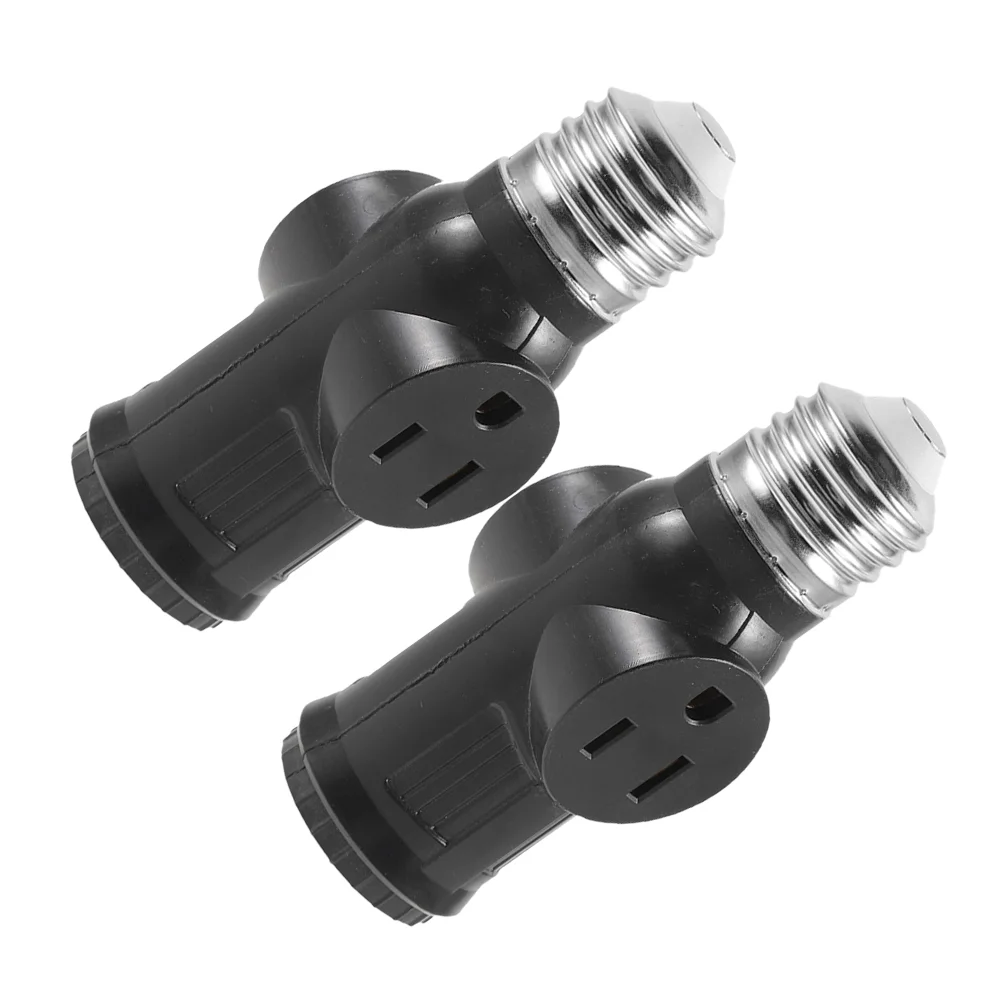 

2pcs Light Bulb Outlet Socket 3 Prong Light Socket Adapter Light Fixture Outlet Socket E26 light plug adapter