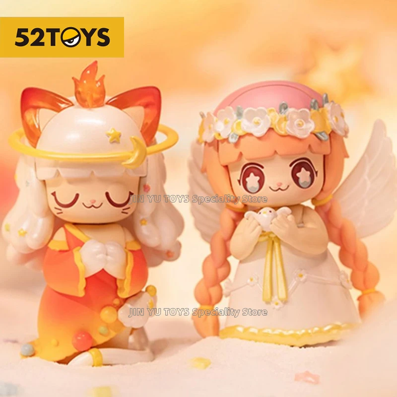 Original 52TOYS Kimmy&Miki Wonderful Wish Night Series Blind Box Figurine Cute Girl Action Figure Toy Kawaii Model Birthday Gift