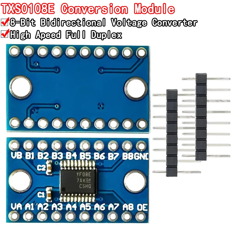 1.8V 3.3V 5V TXS0108E module 8 Channel Logic Level Converter 8 Way Convert TTL Bi-directional Mutual Convert