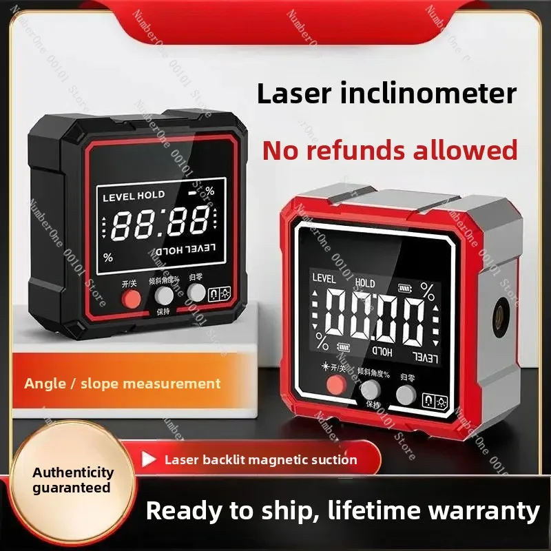 digital inclinometer multifunctional laser inclinometer magnetic suction angle ruler slope horizontal angle measuring