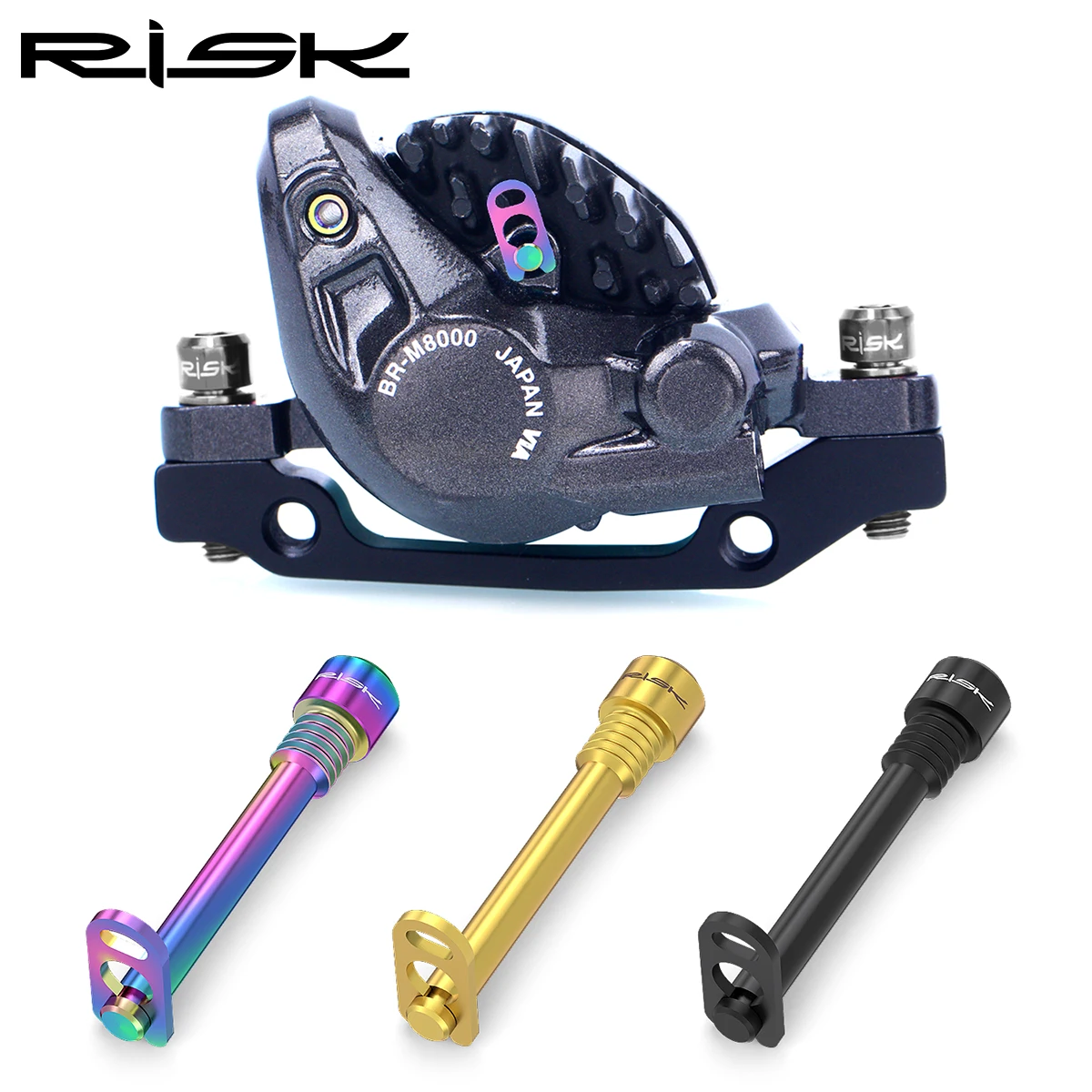 RISK 2 pcs M4x26mm Bicycle Brake Plug/Circlip Disc Brake Clamp Fixing Screw MTB Bike Titanium Alloy Plug