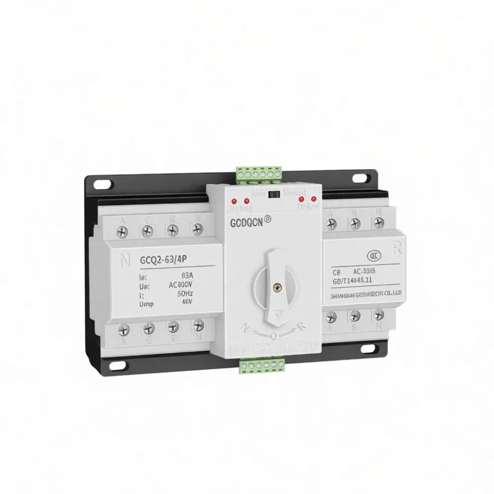 Dual Power Automatic Transfer Switch 2P 4P 63A 125A Changeover Controller Household PV System Stability Electrical Source Unit