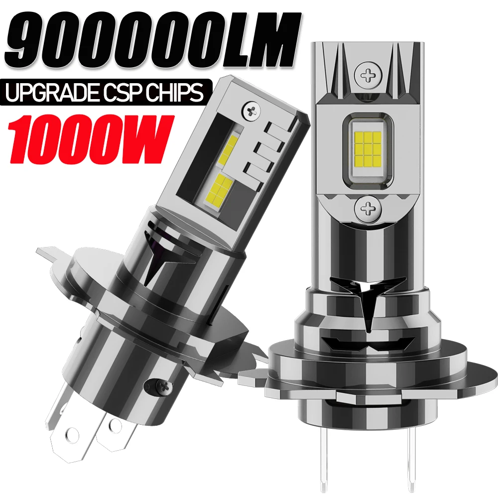 

Super Bright H4 H7 LED CANBUS Headlights Bulb 9003 HB2 900000LM Upgrade CSP CHIPS Automobile Diode Lamp 6000K Fog Light for Car