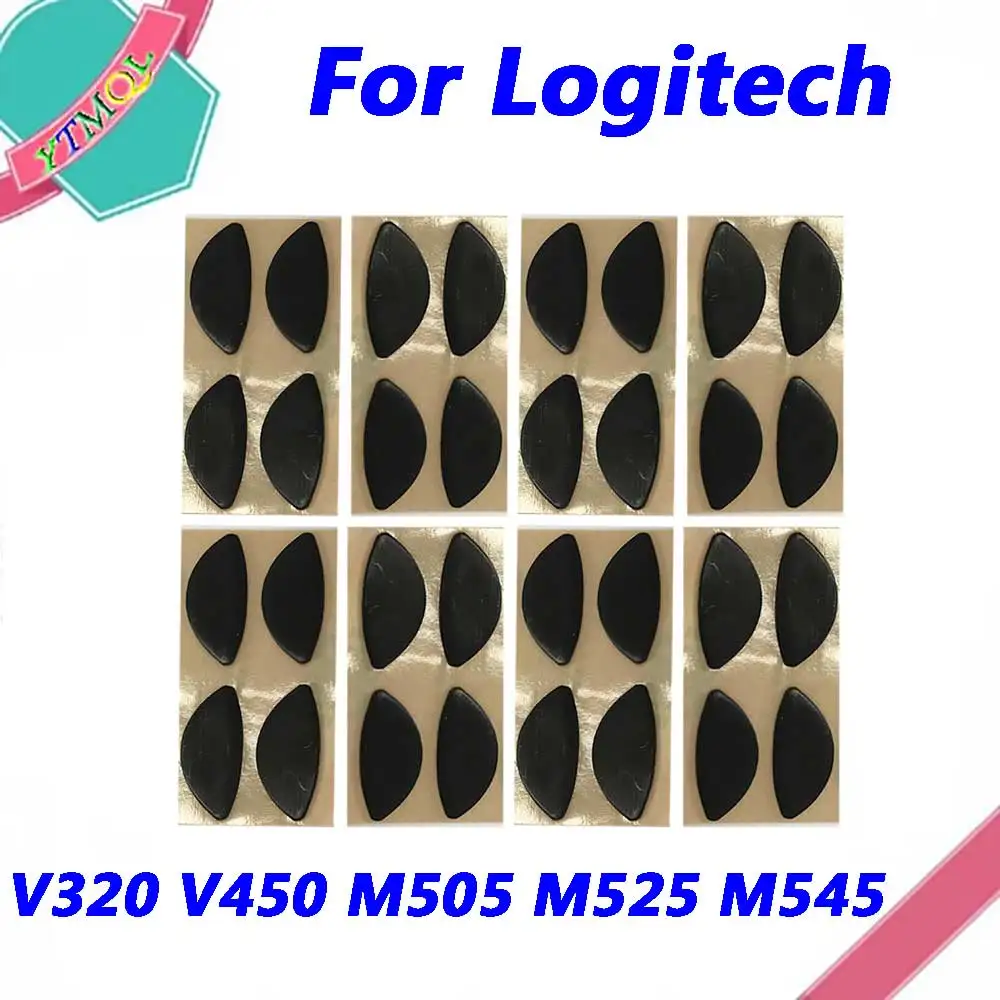 20set Mouse Feet Skates Pads For Logitech V320 V450 M505 M525 M545 wireless Mouse White Black Anti skid sticker Connector