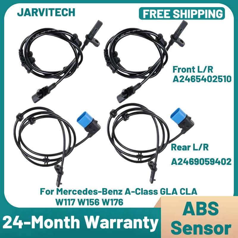 

ABS Wheel Speed Sensor Front Rear Left Right 2465400417 2465402510 For Mercedes-Benz A-Class GLA CLA W117 W156 W176