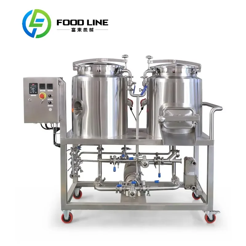 

Compact 60L Micro Brewery System Complete Brewhouse Kit with Fermentation Tank for Home Use