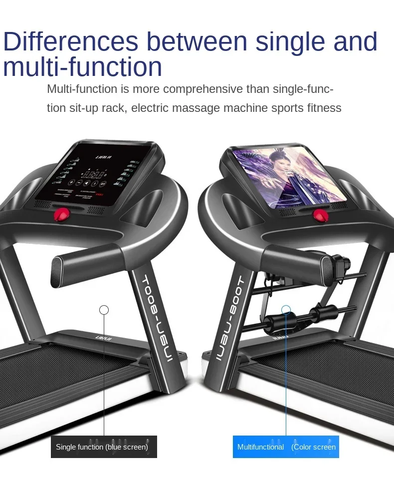 Good Quality Gym Equipment Electric Motorized Treadmills With 10\