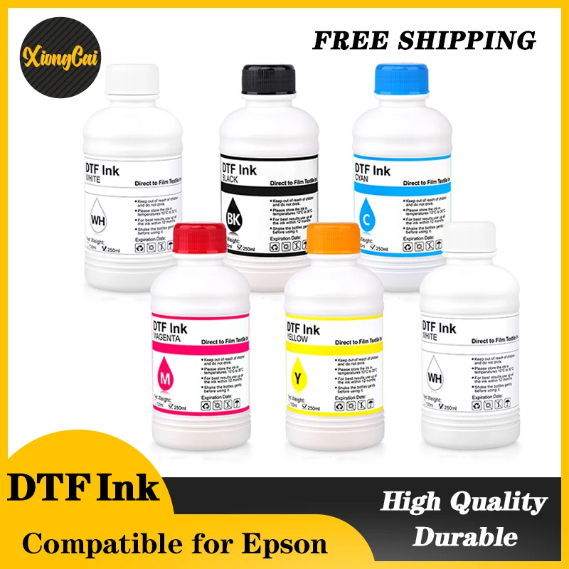 

NEW DTF INK 6PC*250ML For Dirent printer film for Epson L1800 L800 L805 DX5 DX7 I3200 I4720 I5113 Printhead