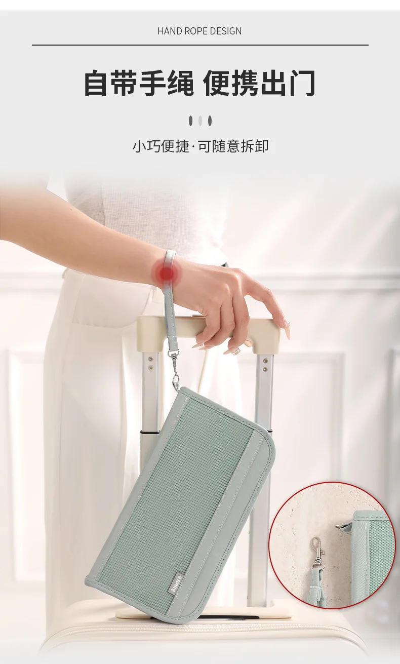 1 Stück Reise Brieftasche RFID Blocking Familien pass Inhaber tragen Aufbewahrung koffer Passi haber Bargeld Dokument Veranstalter für Karten/Ti – Detail 5