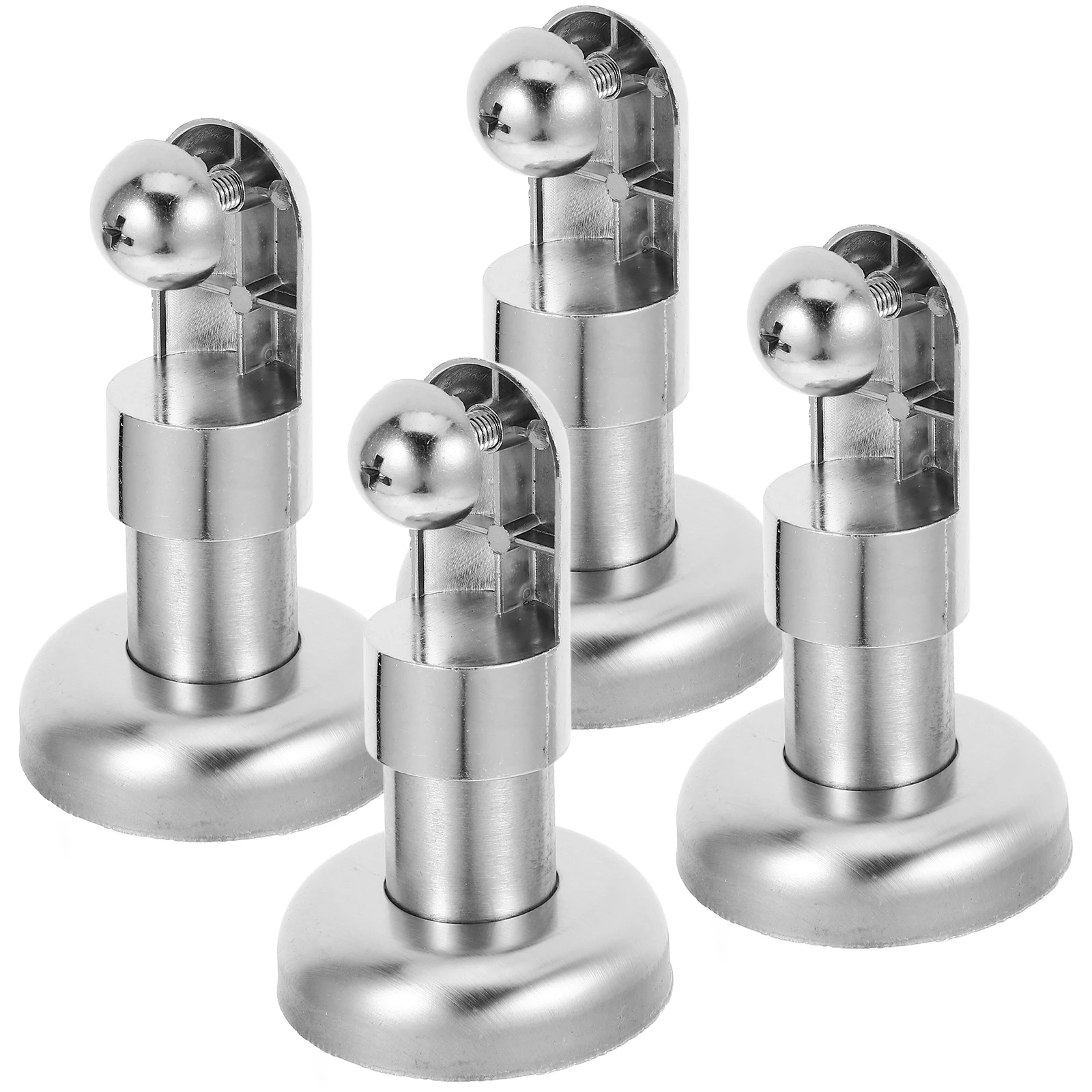 

4 Pcs Stainless Steel Bathroom Toilet Partition Foot Bracket 304 Material Restroom Hardware Accessories Silver Color Support