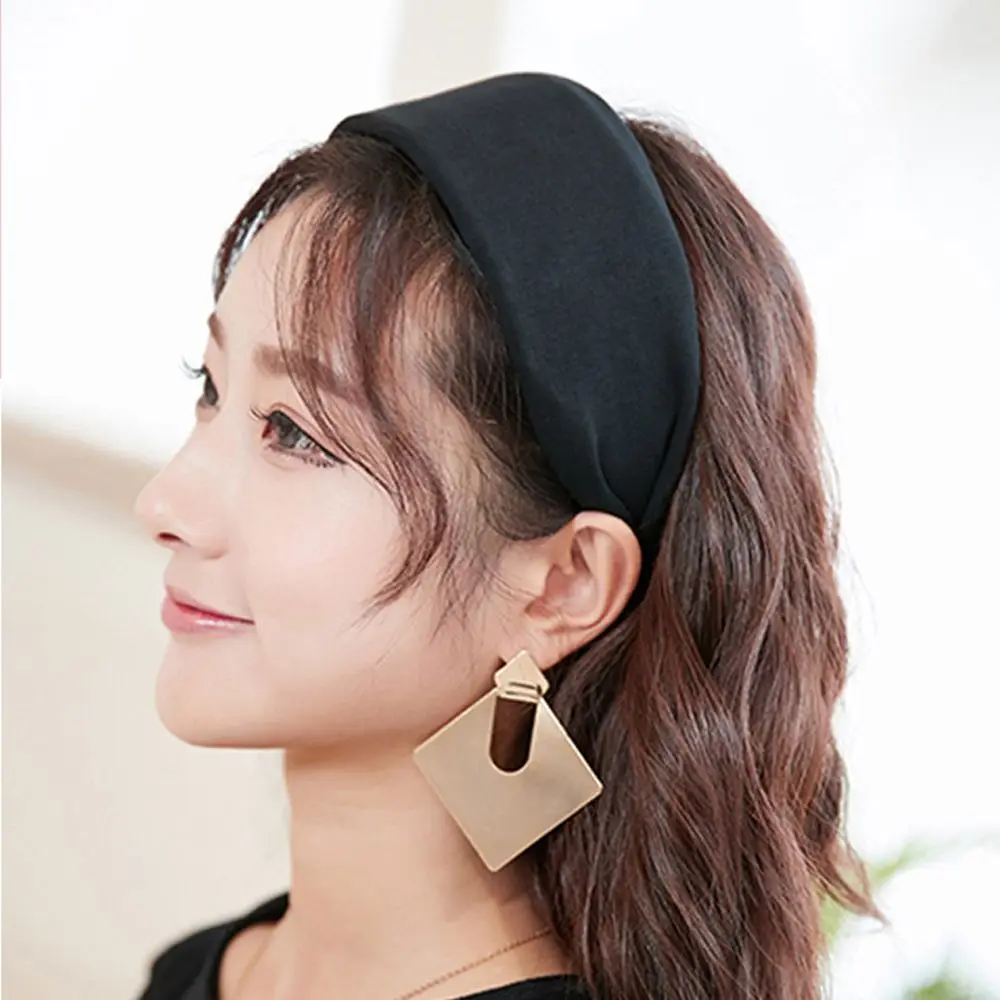 Headpiece Elegant Wide Hairband Retro Vintage Korean Style Hair Hoop Suede Women Headband Sweet Hair Hoop