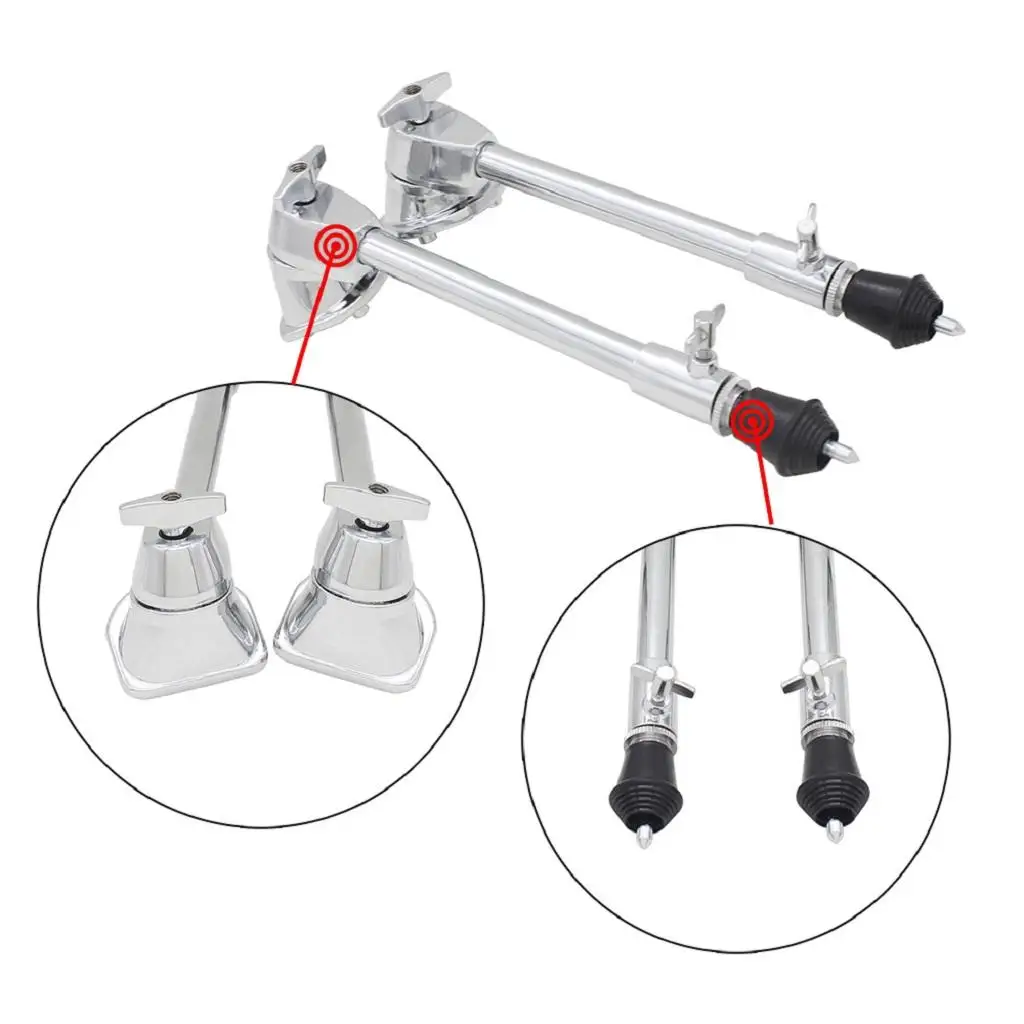 1 Pair Bass Drum Legs Bass Drum Aluminum Metal Anti-Rust Stable Bass Drum Leg Stands for Drum Universal Parts