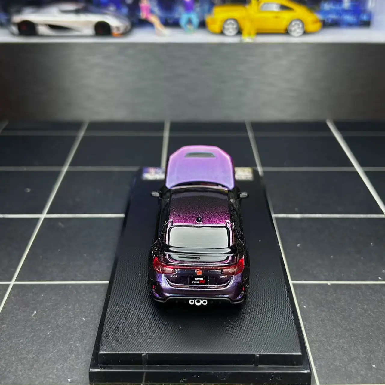 دييكاست MH/AIT 1:64 مقياس طبعة محدودة سيفيك نوع R(FL5) سبيكة سيارة نموذج تحصيل لعبة هدية تذكارية عرض حلية #4