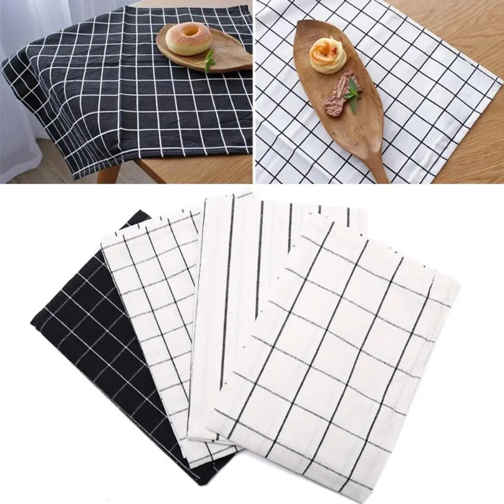 

Home Decor 40x60cm Kitchen Towel Printed Durable Dish Cleaning Cloth White Easy Wash Table Napkin Dinner