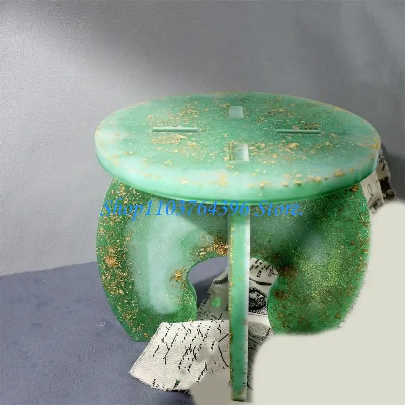 

G7NC Flexible Silicone Mold Circular Splicing Stool Shaped Mould Epoxy Resin Moulds Jewelry Making Tool for DIY Enthusiasts