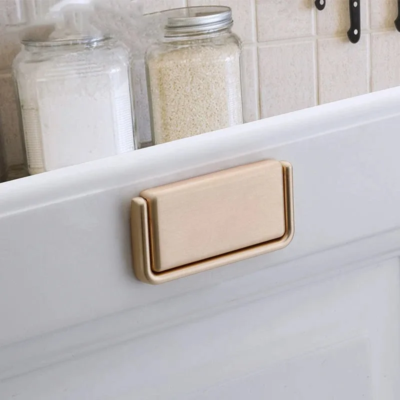 Zinc Alloy Modern Simple Cabinet Hardware Handle Pearl Black And Gold Decorative Furniture Handles Big Home Cabinet Door Knobs