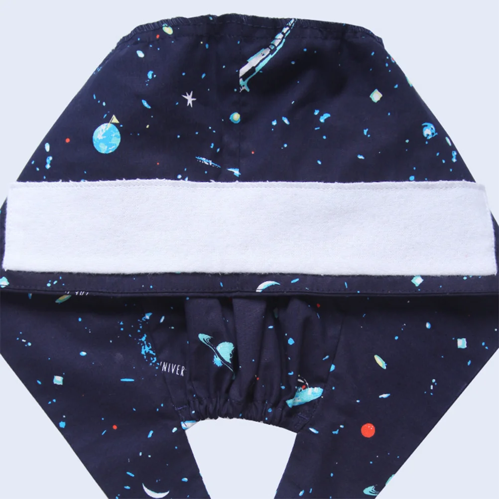 

Trendy Sky Pattern Doctor Nurse Working Hat Dust Proof Protective Cap for Chefs and Medical Staff with Sweat Towel
