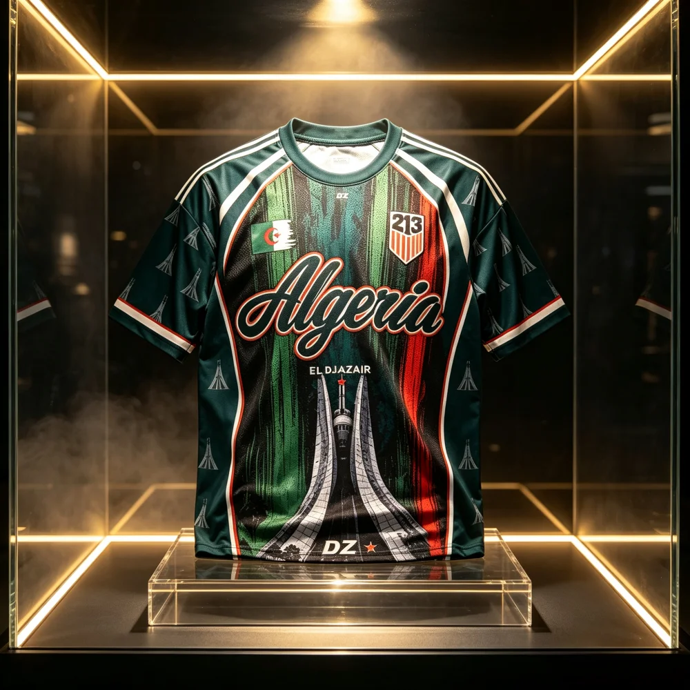 2026 New Algeria 213 Commemorative Jersey Y2K Loose Fit Breathable Comfort Hot Sale Fashion Stylish Versatile Family Kids  Tees