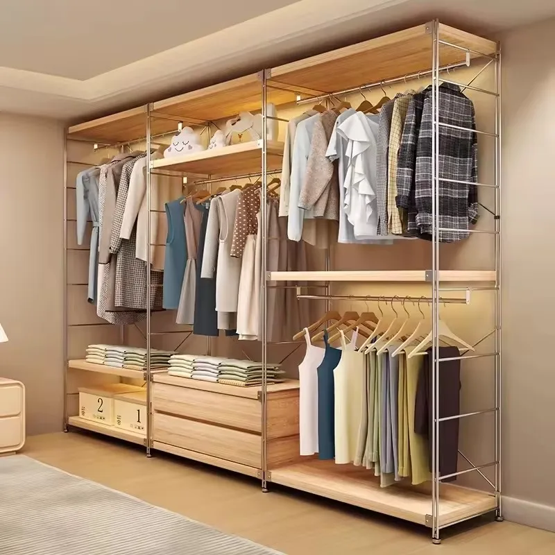Perchero De armario multifuncional, Perchero De moda para Hotel, Perchero De Charriot, Colgador De Ropa para dormitorio, muebles De almacenamiento
