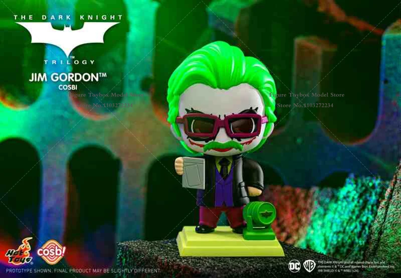 Hot Toys CBX189 Mini Cosbabi Collection Luminous Reflective Effect The Dark Knight Trilogy Joker Villain Clown Action Figure Toy