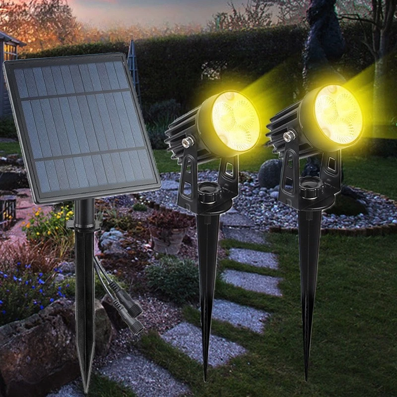 Solar Spotlights Outdoor LED Landscape Light Waterproof Solar Powered Wall Lights Auto ON/Off Garden, Yard, Pathway Lighting