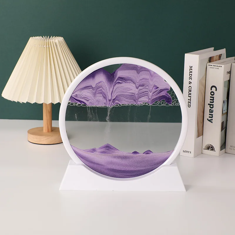 Sandscape Moving Sand Art Frame Flowing Sand 3D Dynamic Liquid Hourglass Quicksand Kinetic Sand Painting Office Home Decor Gifts