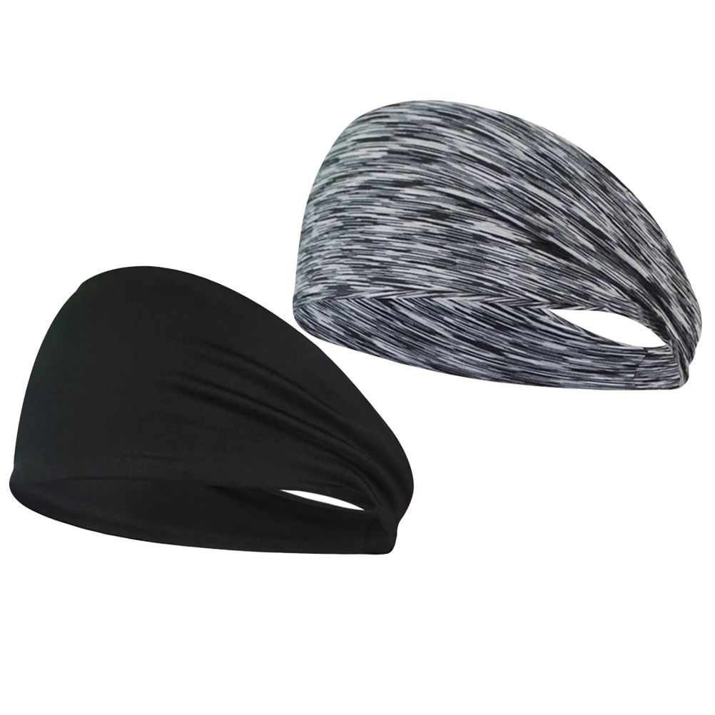 

2pcs Sports Sweatband Fitness Yoga Yoga Headwear Hair Sports Headwraps Accessories for Running Cycling Gym Workout