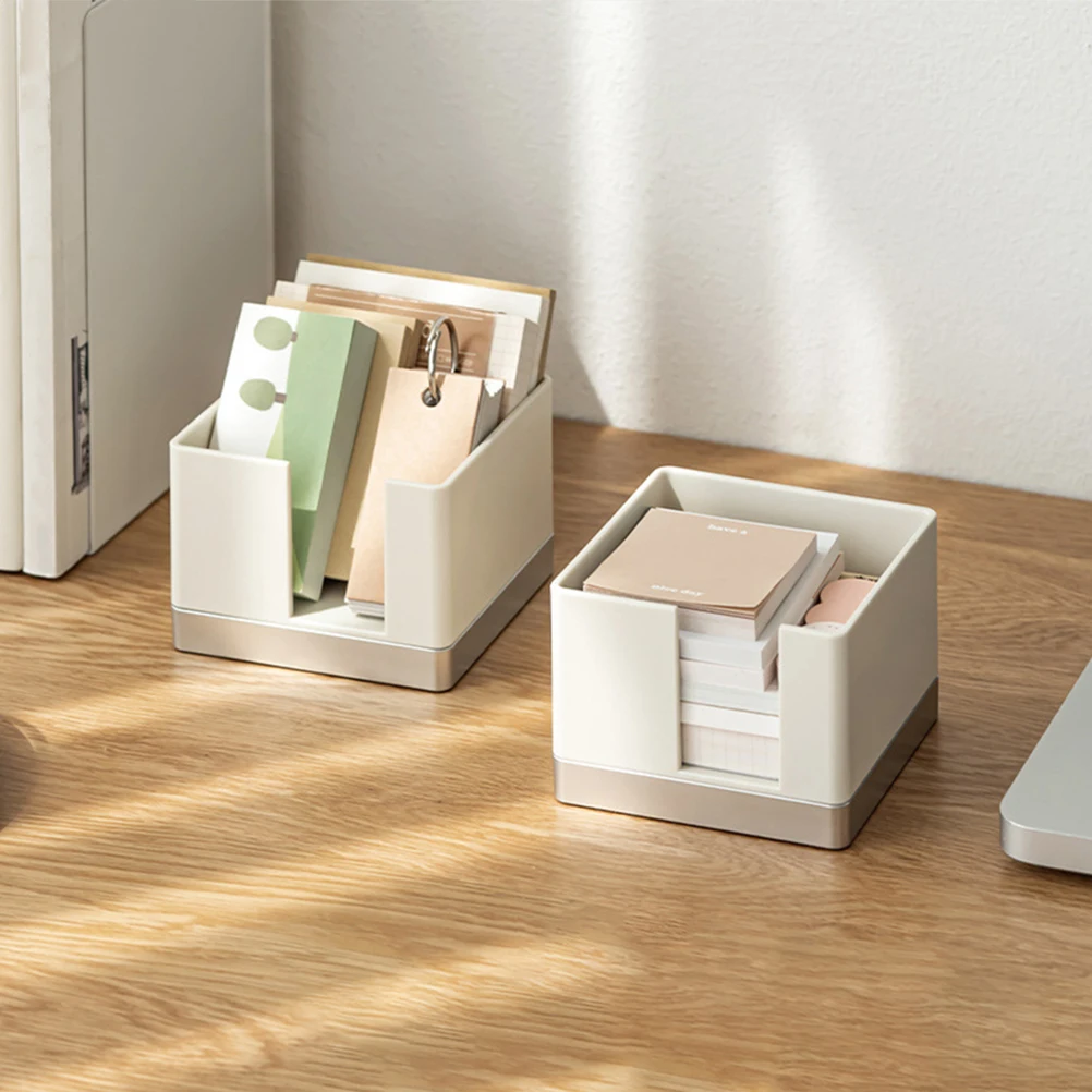 

1 set Memo Box Paper Sorting Organizer Dispenser Desktop Shelf Case Notepad Blocks Mini Office Supplies File