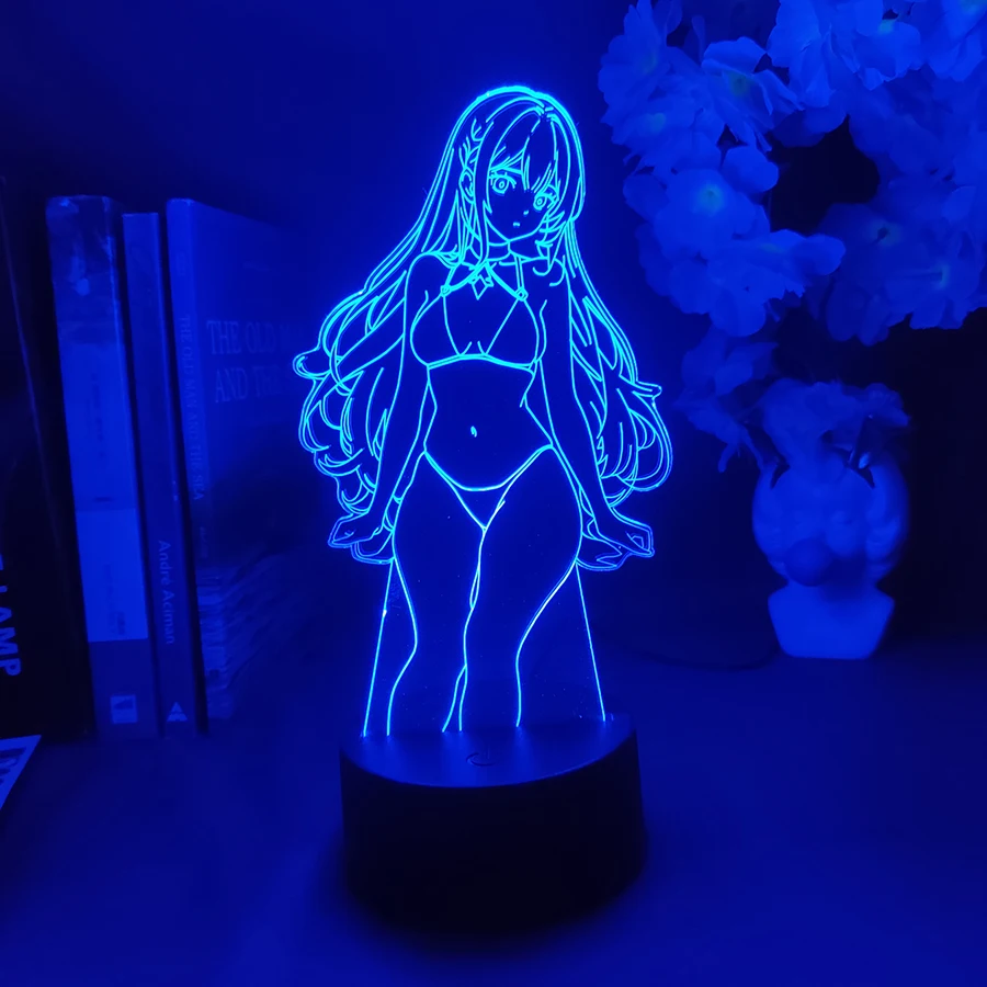 hot sexy action figures anime light mens bedroom decoration nightlight gaming room pc rgb figure lighting decor cute table lamp