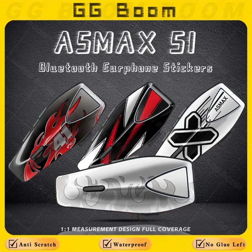 Para ASMAX-S1 asmax s1 S1 casco de motocicleta auriculares Bluetooth pegatinas protección auricular resistente a los arañazos pegatina impermeable
