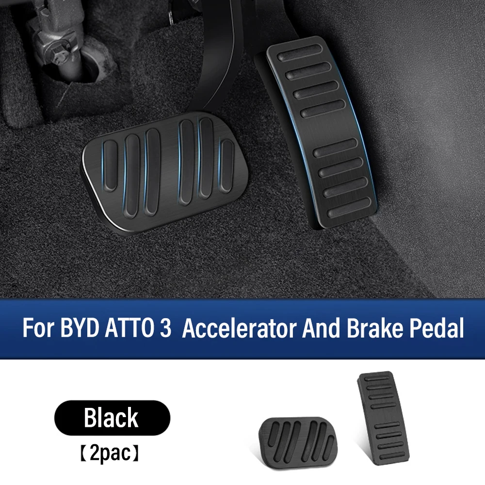 

For BYD Atto 3 Yuan Plus 2022 2023 2024 2025 Car Accelerator Pedal And Brake Pedal Accessories Slip Resistant Auto Parts Protect