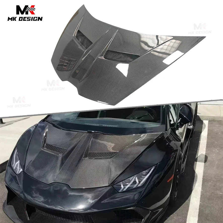 

Carbon Fiber V Style Front Hood for Lamborghini Huracan LP610 LP580 2014-2018 Front Engine Bonnet Hood Replacement Body Kits