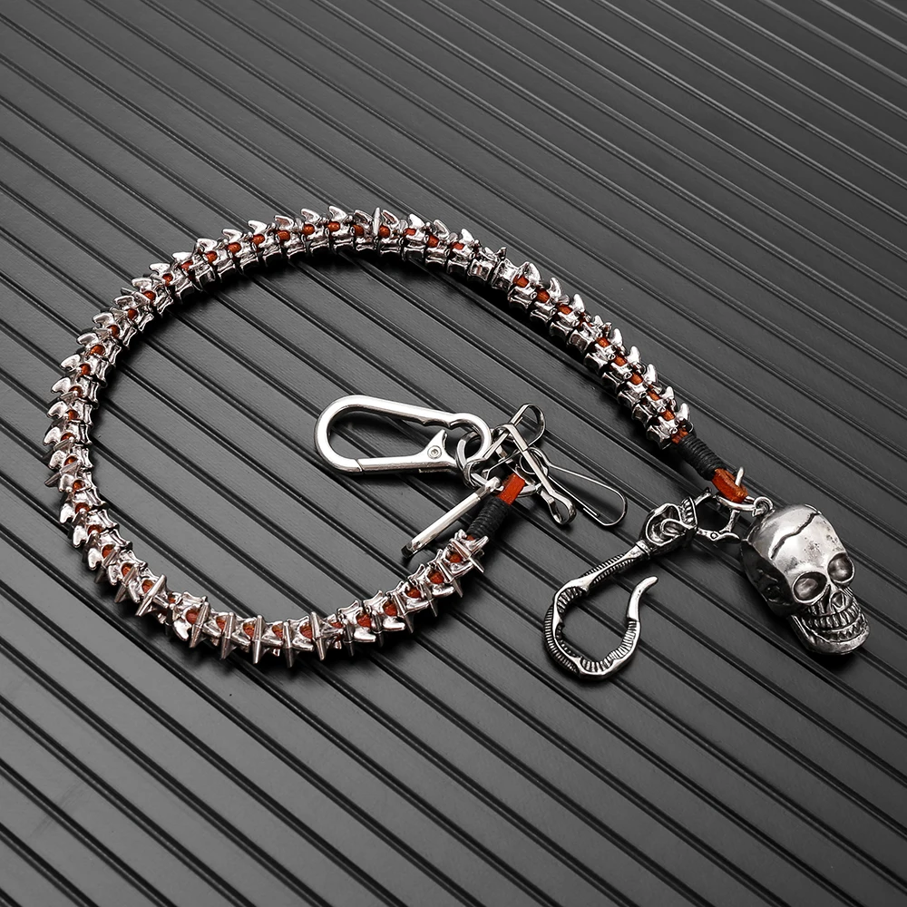 Personalized alloy keel pants chain, hip-hop motorcycle riding decoration, wallet chain, Halloween gift accessories