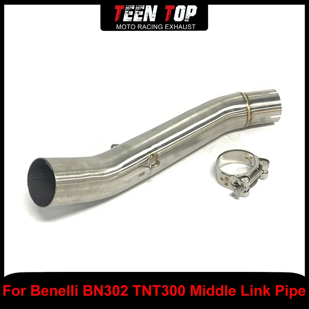 

Motorcycle Escape Exhaust Middle Link Pipe 51mm For Benelli BN302 TNT300 Exhaust Connection Pipe BN302 Stainless Steel Tube