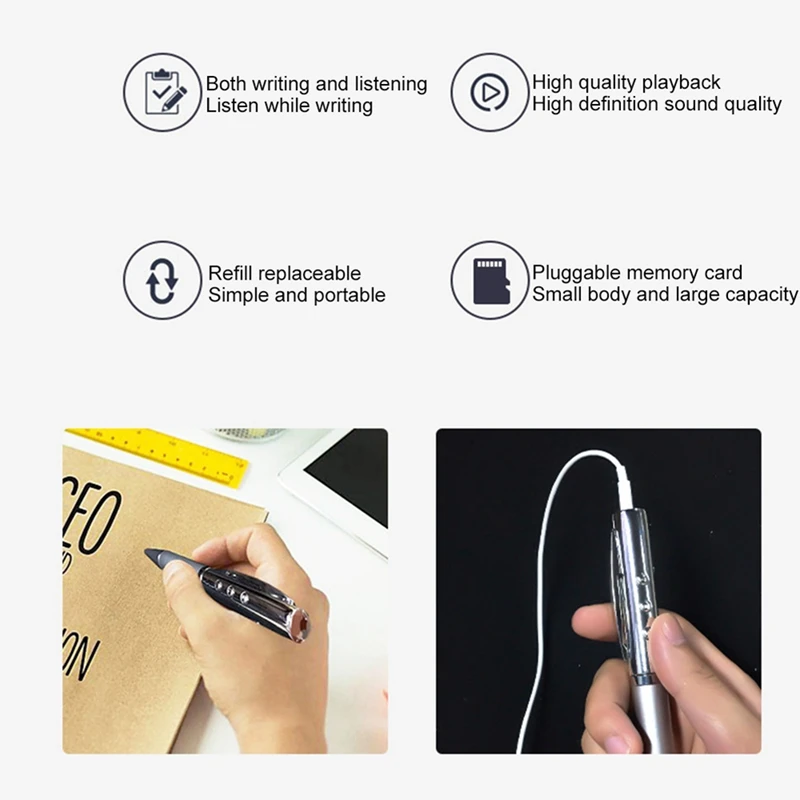 New-Pen MP3 Player USB Portable Music Player Multifunctional Student Walkman Writable Pen Player