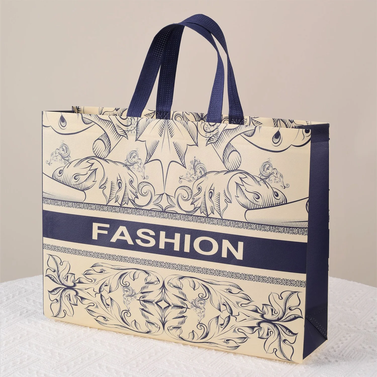 

Folding Shopping Bag Eco Bag Takeaway Bag Non-woven Fabric Storage Bag Waterproof Fashion Printing Shopping Pouch Grocery Bag