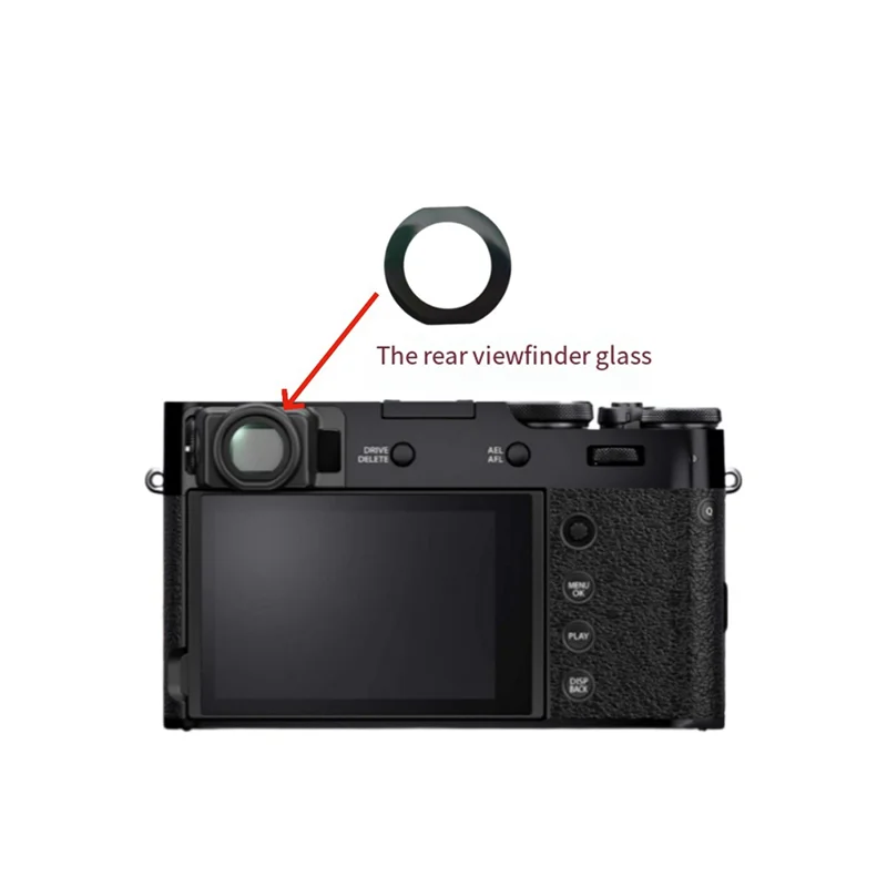For Fujifilm X100V Camera Replacement Rear Viewfinder Glass- Easy Installation Repair Parts Back Viewfinder Lens