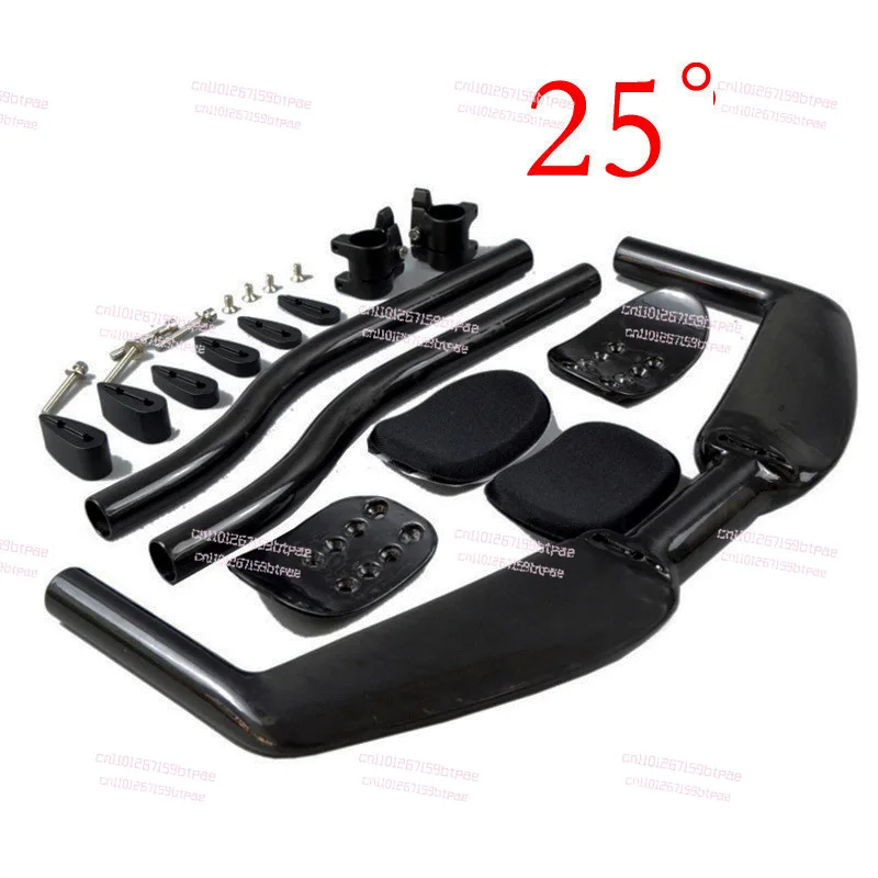 لا يوجد معيار كامل من ألياف الكربون الميت يطير كسر الرياح TT مقبض الطريق دراجة بقية مقبض الميدان 45 درجة