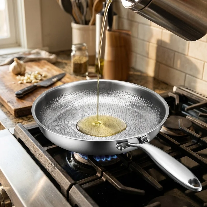26/28/30cm Pure Titanium Frying Pan Uncoated Nonstick Fish Scale Hammered Pattern Cookware for Induction Gas Electric Stove