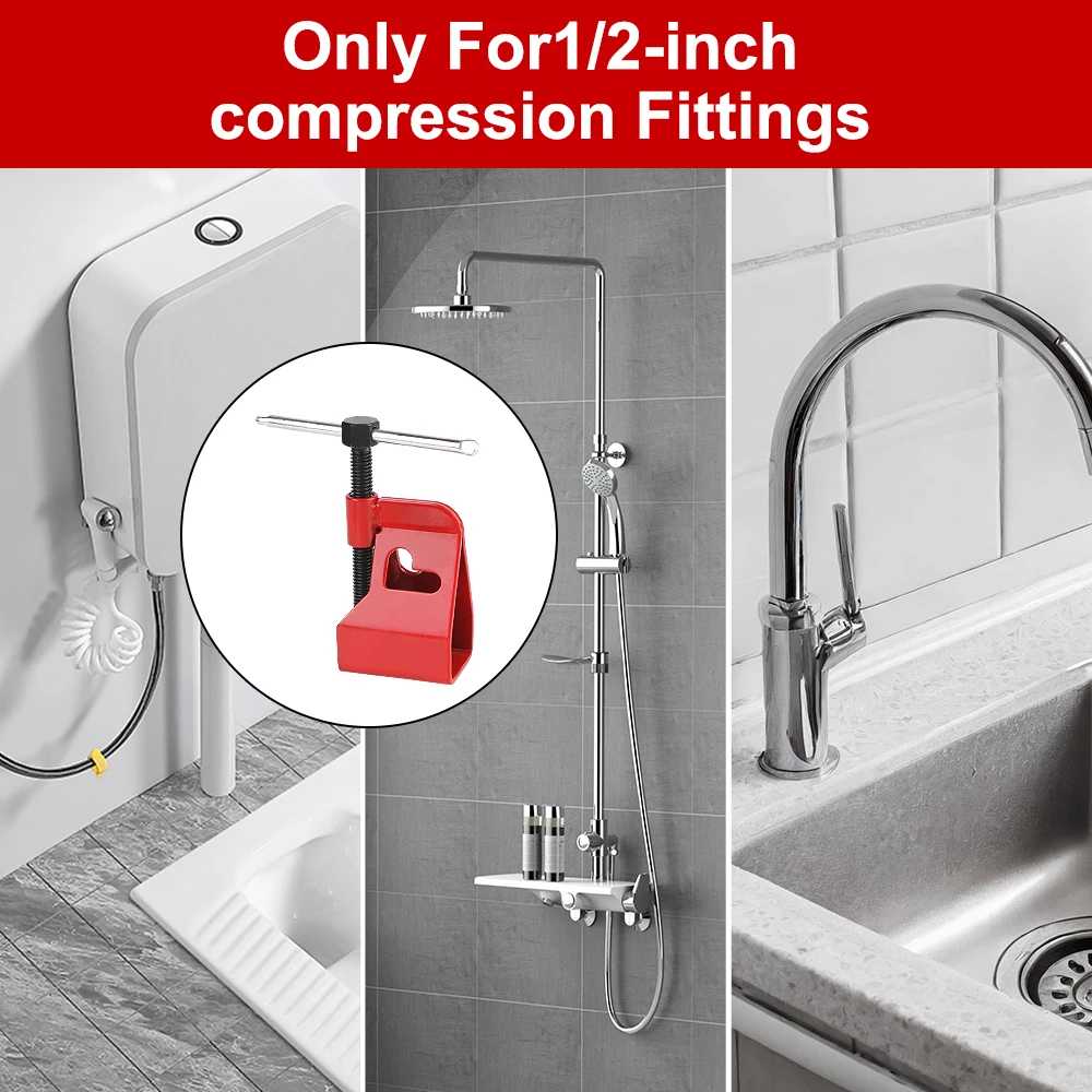 Copper Water Compression Sleeve Compression Sleeve Puller for Pipe Compression Ring Removal Tools 1/2inch universal Metal