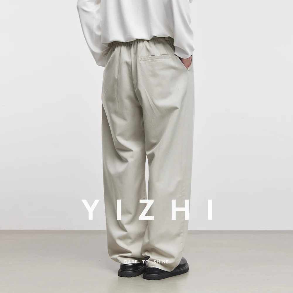 2025 Autumn New Men's Lyocell Minimalist Drape Straight Casual Pants Loose Solid Color Pants Men's Casual Sports Pants