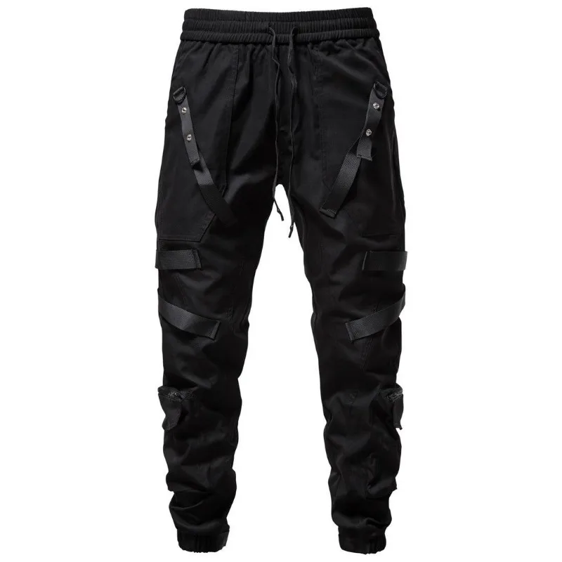 

Autumn New Products Men's Drawstring Elastic Waist Tie Casual Pants Boys Personality Pants