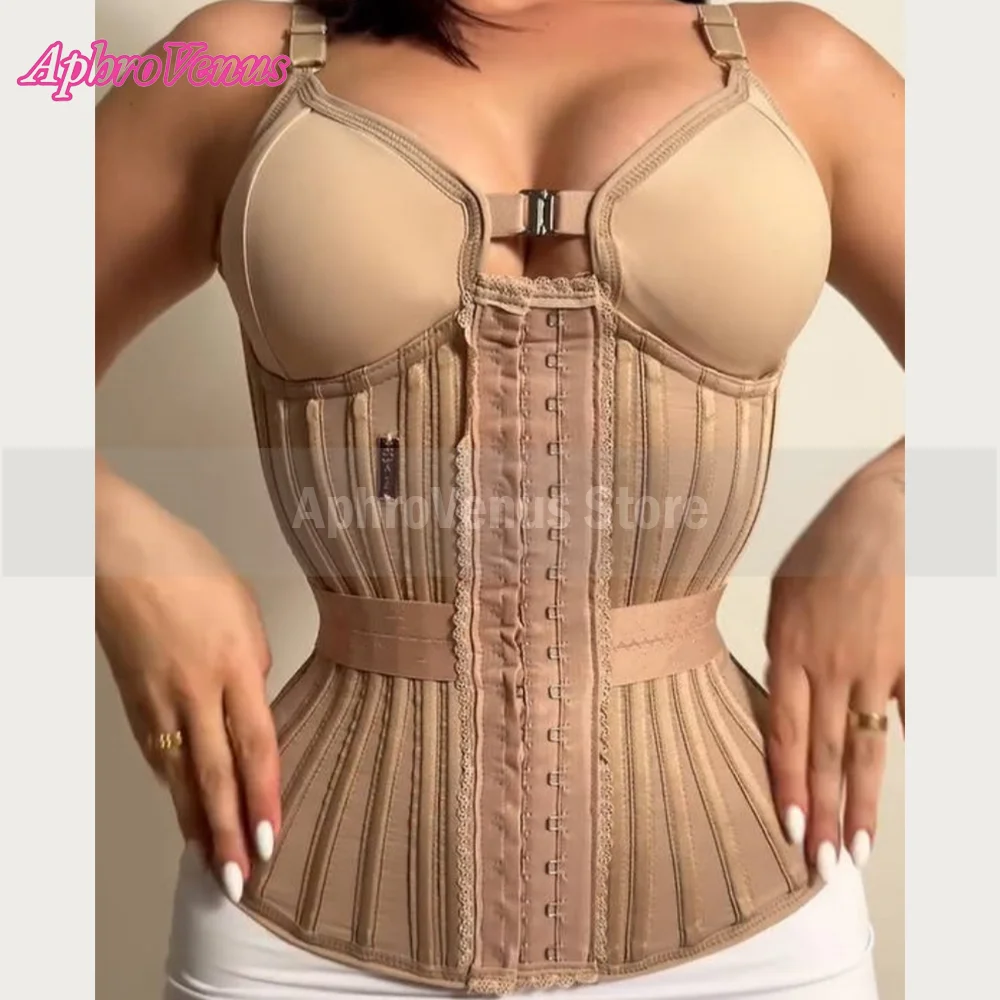 

Корсет-утяжка для женщин, корректирующее белье с металлическими косточками, послеродовой бандаж, сексуальный бюстье-корсет, моделирующий пояс, размеры XS-3XL