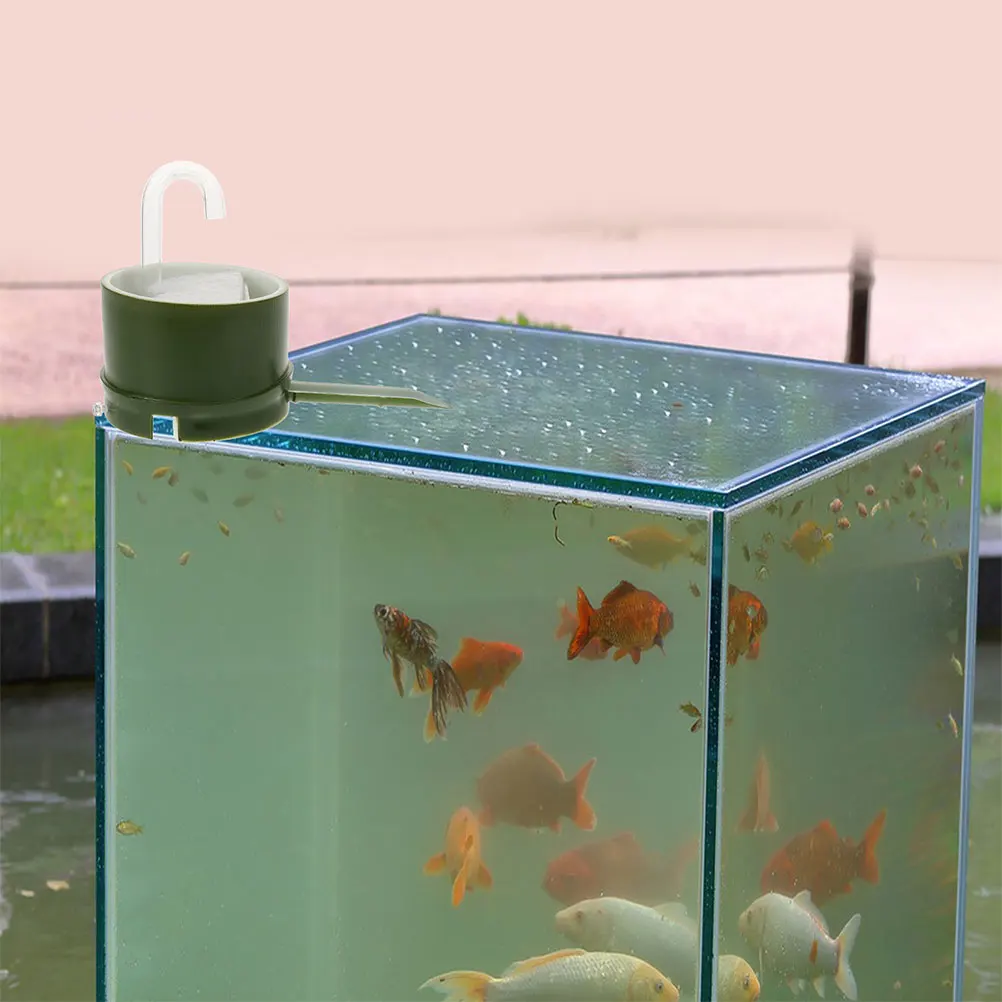 

Bamboo Tube Filter Simulated Fountain Table Top Waterfall Small Fish Tank Aquarium Accessories Indoor Outdoor Water Purifier