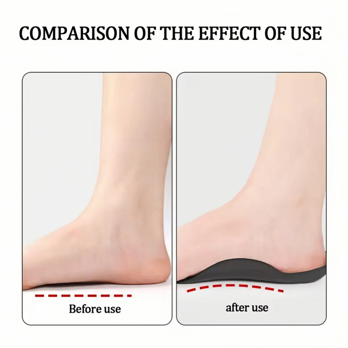 4 قطع من النعال الصحيحة بنصف قوس لدعم القوس - نعال أحذية تقويم العظام، دعم قوس عالي للأخمص