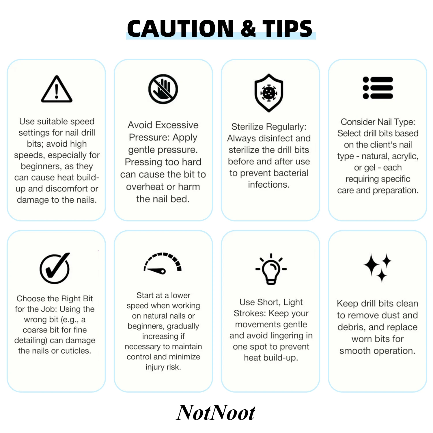 NotNoot 1 pieza de brocas para uñas, para quitar cutículas, vástago de 3/32 ", manicura, arte de uñas, máquinas herramientas de taladro