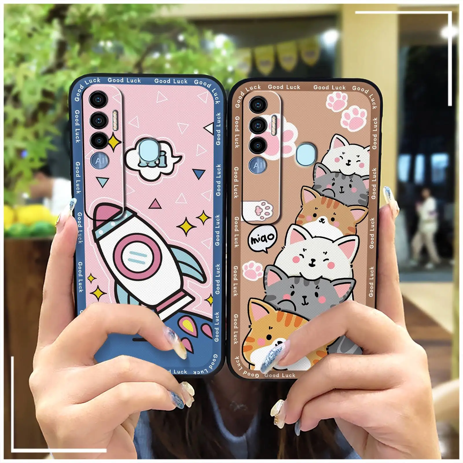 Fashion Design Anti-knock Phone Case For Tecno Spark 7 Pro/KB8 Cell Phone Sleeve Mobile Case Waterproof TPU Silicone